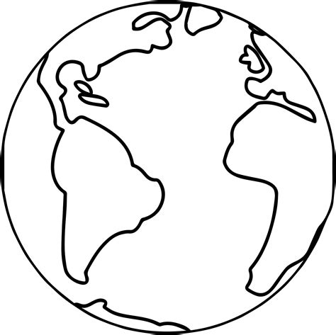 Earth Coloring Page Printable